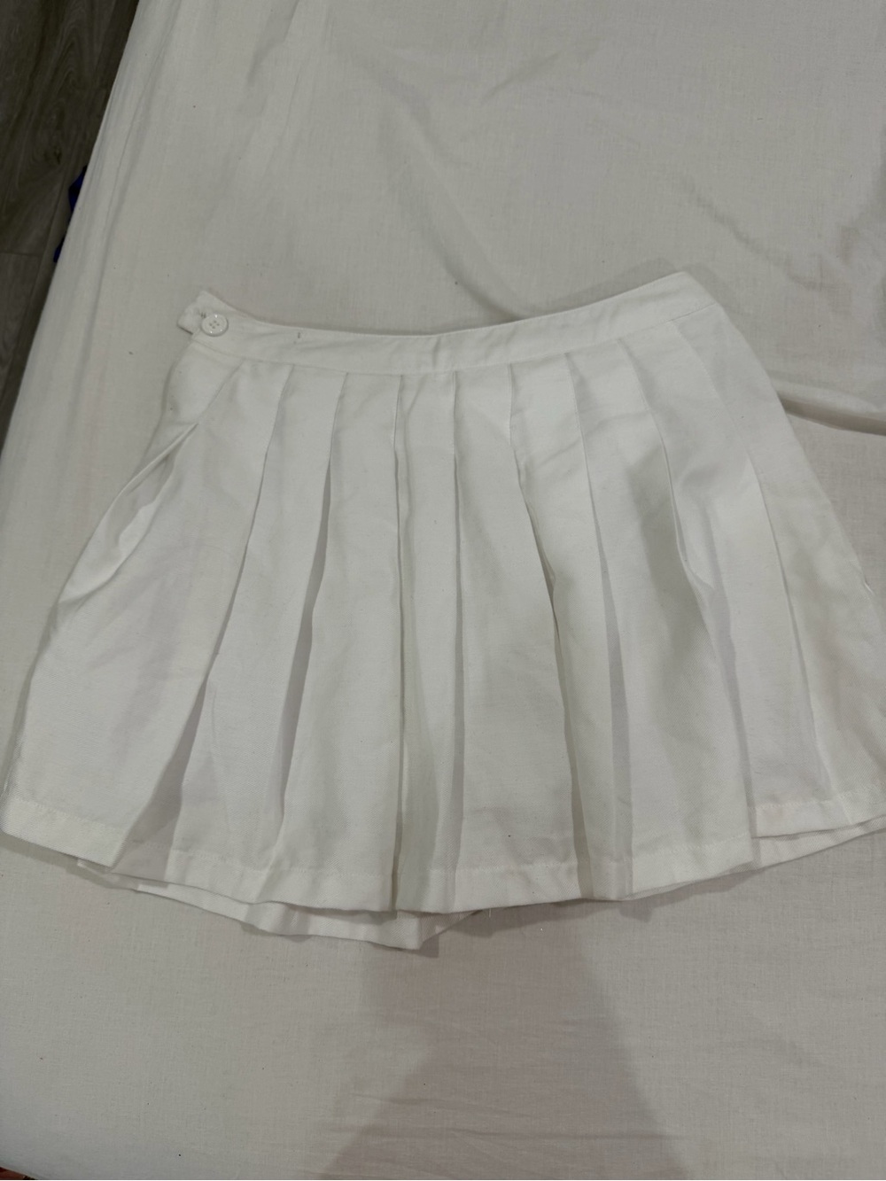 White Pleated Tennis Skort
